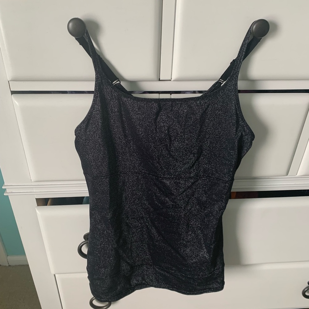 Black shimmery tank top size medium!
